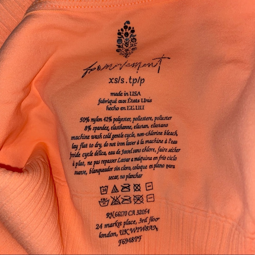 NEW! Free People Good Karma Crop Top - XS/S - Peach (bright orange) - $58 retail - Picture 6 of 9